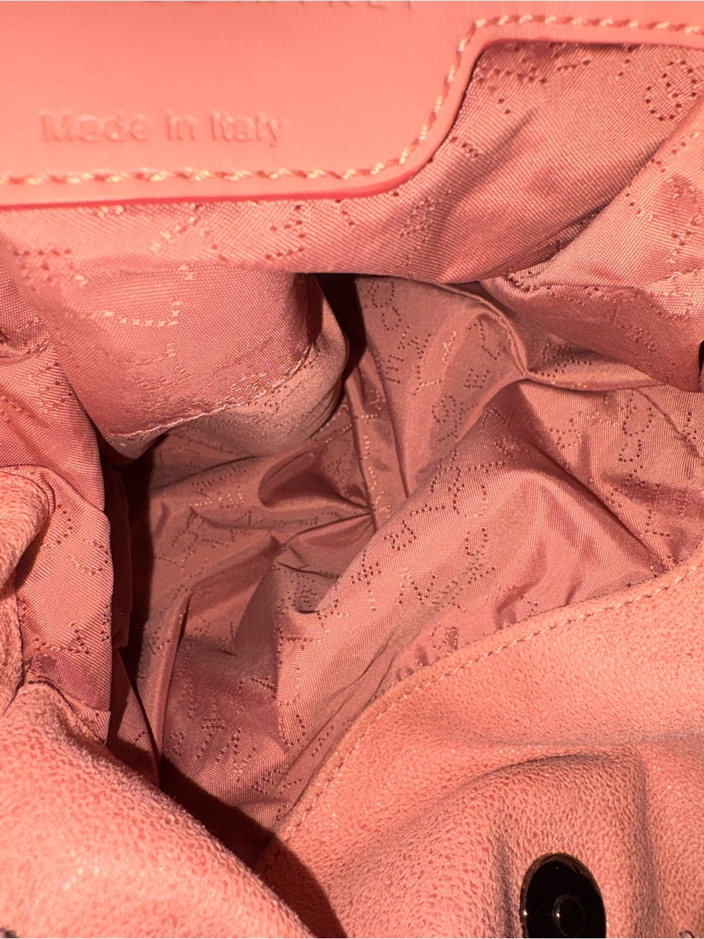 Stella McCartney Blush Pink Suede-Look Chain Shoulder Bag mini - Picture 10 of 15